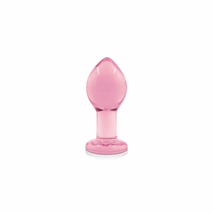 Crystal Glass Butt Plug – Large, Pink Anal Toys