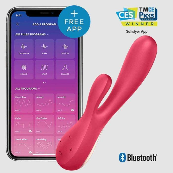 Mono Flex App Rabbit Vibrator Cyber Sex Toys Pink