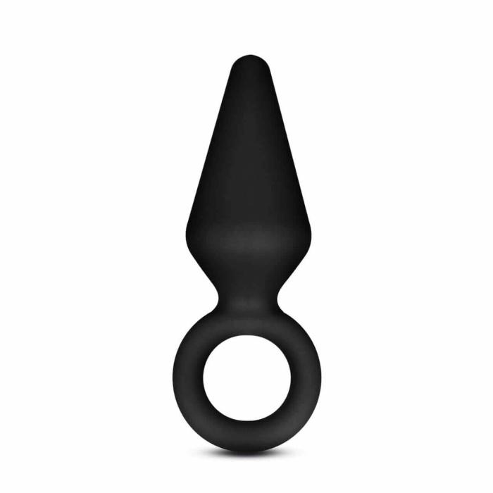 Silicone Small Loop Plug – Black Anal Toys