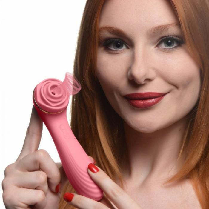 Passion Petals 10X Silicone Suction Rose Vibrator – Pink Sex Toys