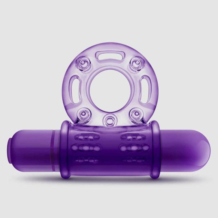 Play With Me – Couples Play – Vibrating Cock Ring – Purple Masturbators